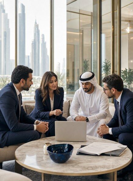 Biz Pulse advisors meeting with a UAE entrepreneur